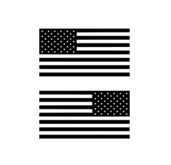 American USA Flag Mirror Image Decal Die Cut Vinyl Decal