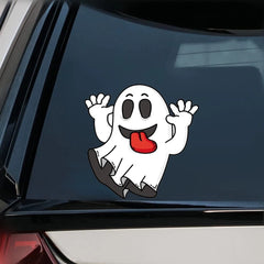 Cute Halloween Ghost Die Cut Vinyl Decal