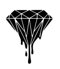 Dripping Diamond Die Cut Vinyl Decal