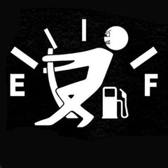 Fuel Gage Empty Fuse Die Cut Vinyl Decal