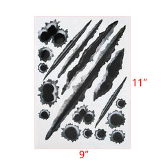Realistic Bullet Holes Die Cut Vinyl Decal