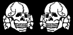 Biker death head decal Die-Cut Vinyl Decal