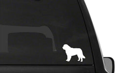 saint bernard vinyl dog decal black die cut vinyl sticker for cars trucks windows