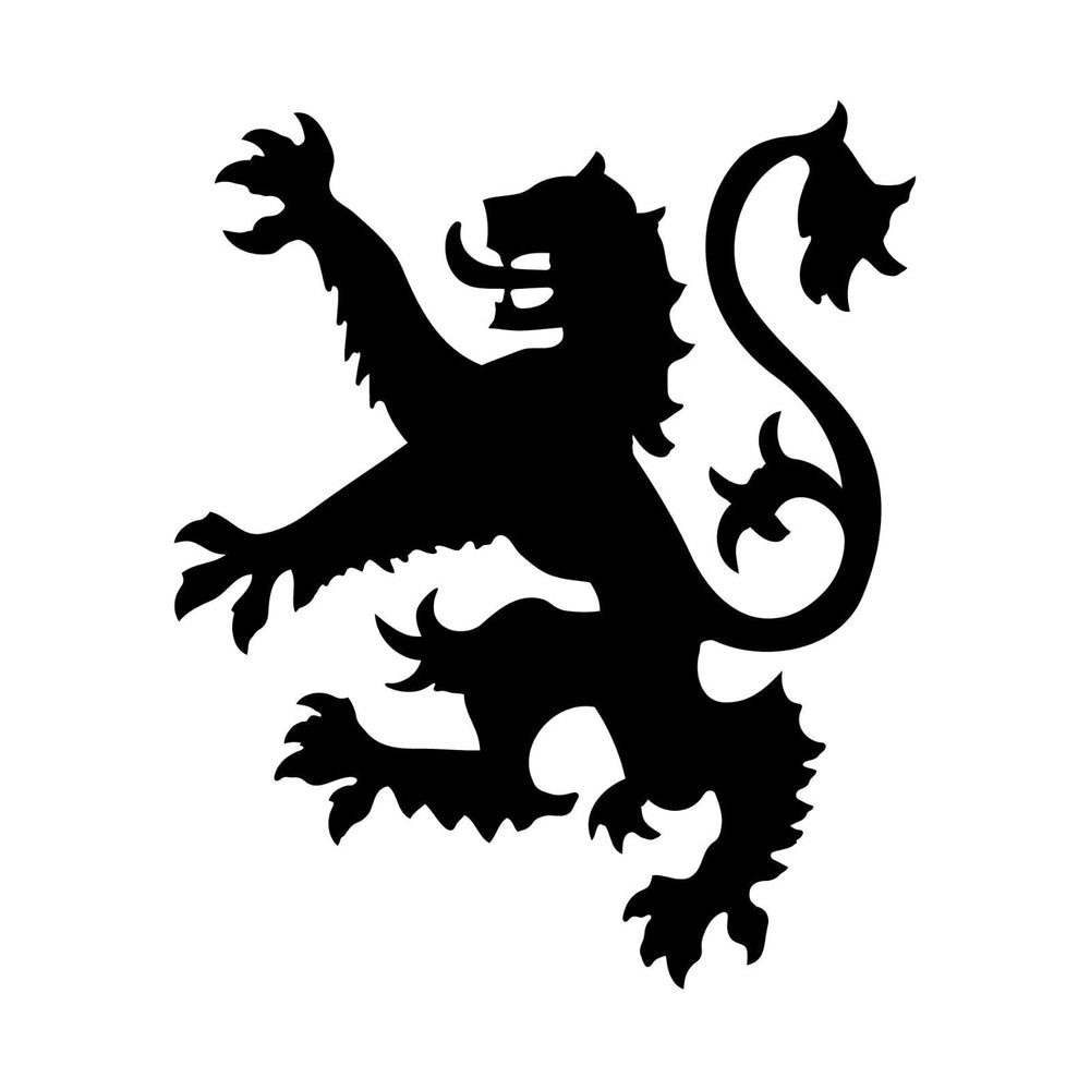 scottish-lion-coat-of-arms-vinyl-sticker black die cut decal for vehicle windows laptops