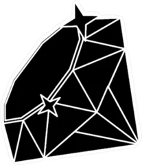 Shining Black Diamond Sticker Die Cut Vinyl Decal