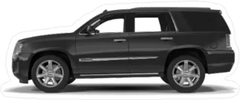 Side View Black SUV Sticker Die Cut Vinyl Decal