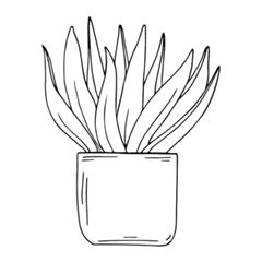 Silhouette Houseplant Hand Drawn Die Cut Vinyl Decal