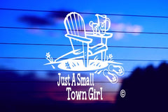 Small Town Girl vinyl die cut decal for cars trucks laptops windows