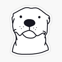 Black and White Dog Die Cut Vinyl Decal