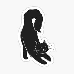 Black cat designed and sold Die Cut Vinyl Decal