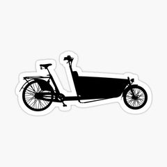 cargo bike black designed Die Cut Vinyl Decal