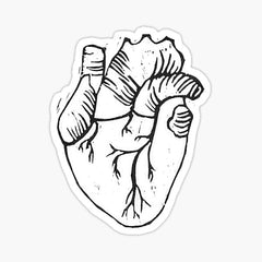 Item preview, Heart in Black and White Die Cut Vinyl Decal
