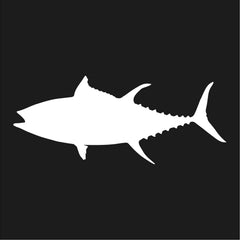 tuna fish vinyl decal white die cut fishing graphic sticker for vehicles and laptops