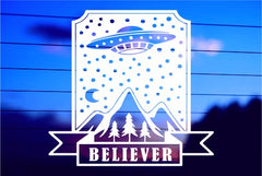 UFO Believer 4 vinyl die cut decal for cars trucks laptops windows