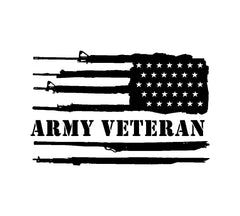 Army Veteran Reversed US Flag Vinyl Die Cut Vinyl Decal/ Bumper For Windows, Cars, Trucks, Laptops, Etc.