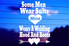 Welding hood and boots vinyl die cut decal for cars, trucks, windows, and laptops