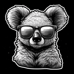 Cool Koala Bear Sticker Die Cut Vinyl Decal