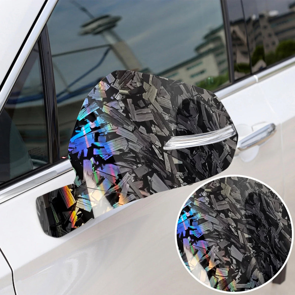 Forged Gloss Carbon Fiber Vinyl Wrap Roll, DIY Car Motorcycle Sticker Sheet, Self-Adhesive Decal Film for Vehicle Customization