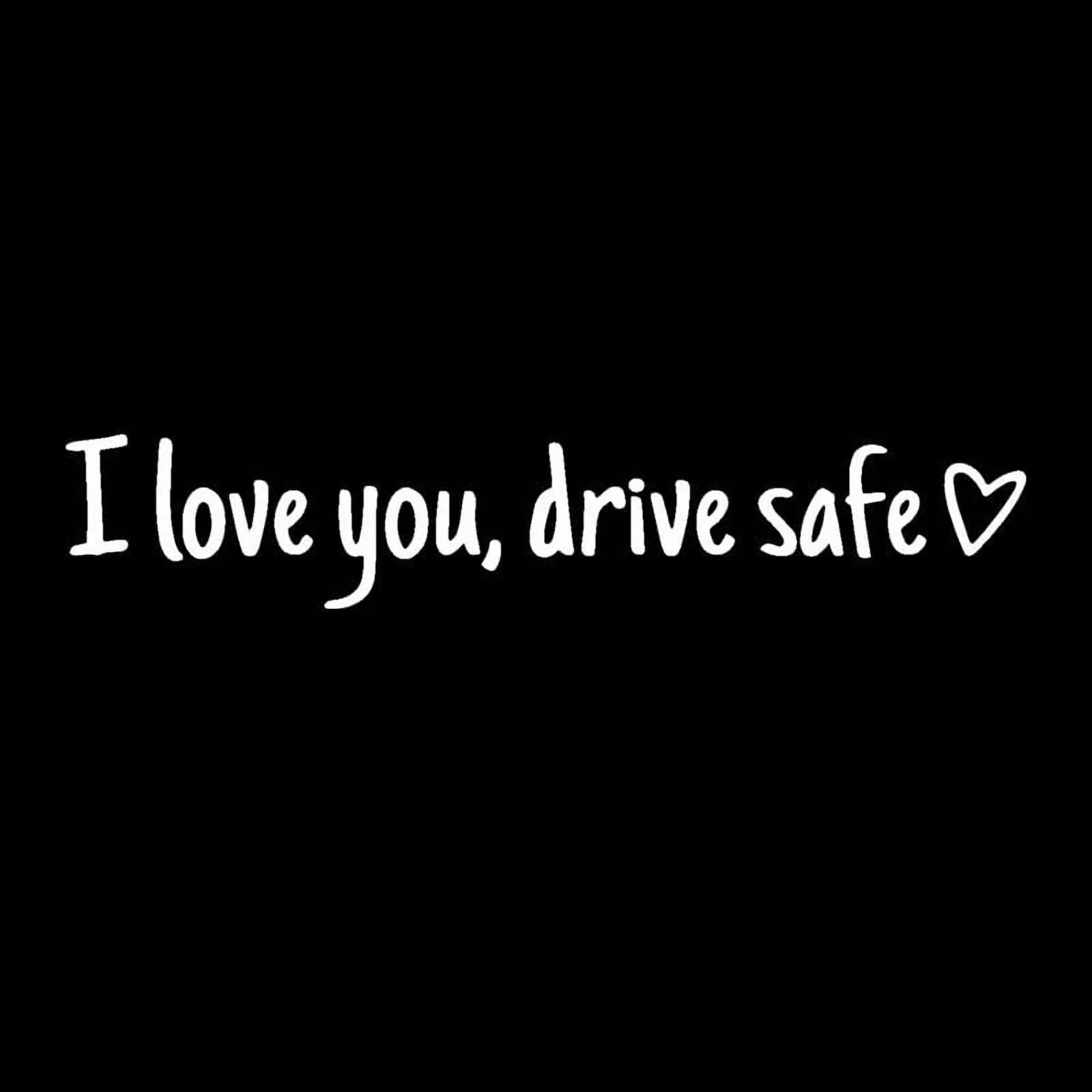 Eliaeconx Rearview Mirror Sticker, Heart Shape Decal, I Love You Design, Drive Safe Message, Car Window Sticker, Vehicle Decor Sticker | Die Cut Vinyl Decal/ Bumper For Windows, Cars, Trucks, Laptops, Etc.