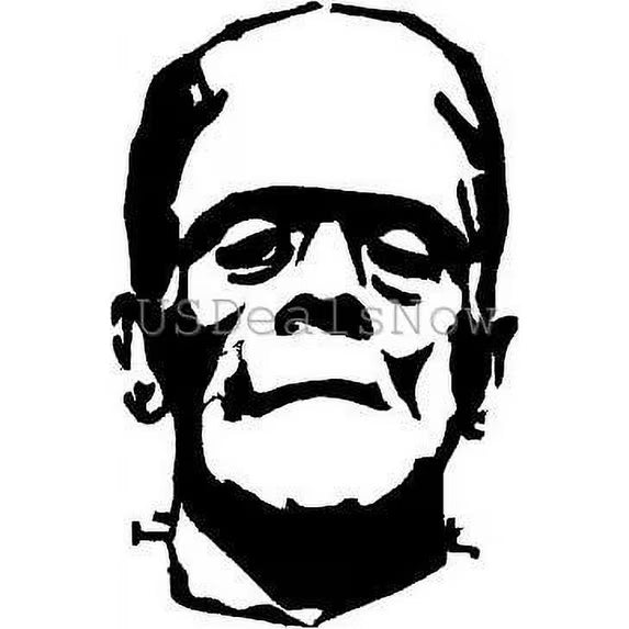 Frankenstein Halloween Haunted Vinyl Decal Car Window Stickers | Die Cut Vinyl Decal/ Bumper For Windows, Cars, Trucks, Laptops, Etc.
