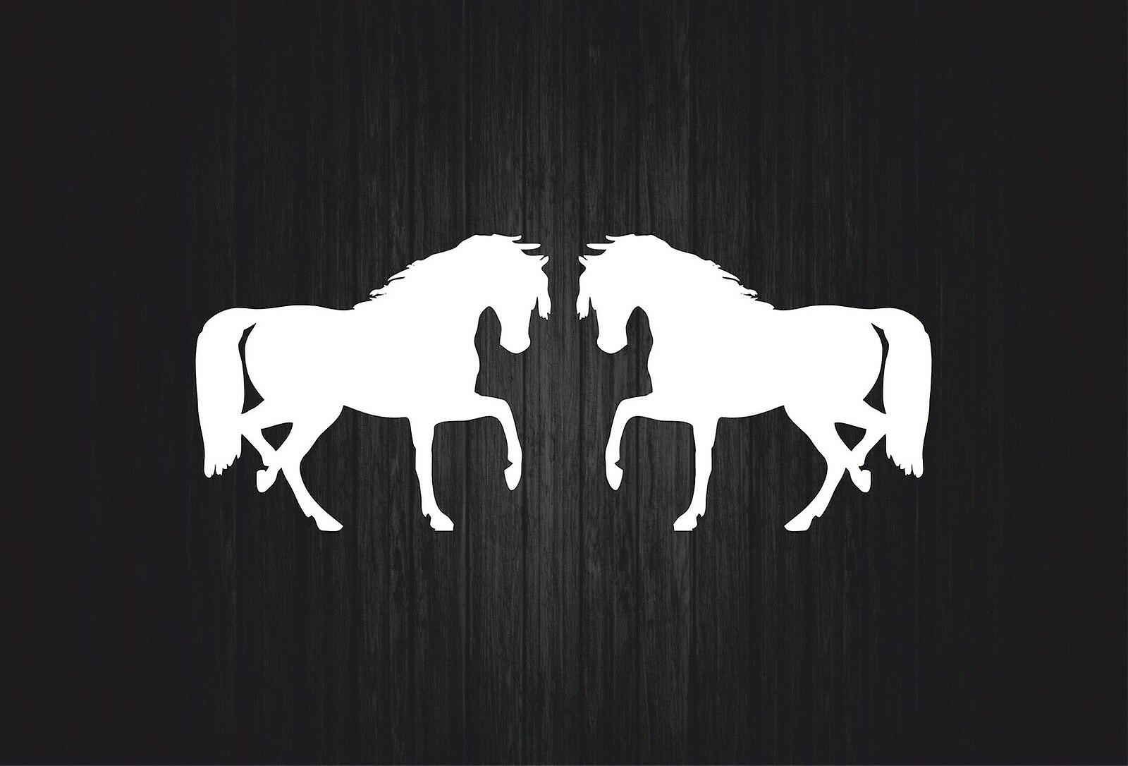 2X Sticker Sticker Car Motorcycle Scrapbooking Horse Silhouette White Die Cut Vinyl Decal