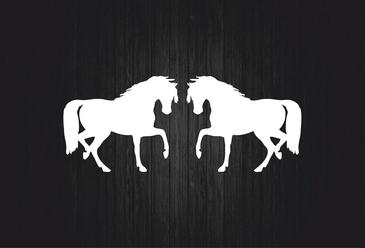 2X Sticker Sticker Car Motorcycle Scrapbooking Horse Silhouette White Die Cut Vinyl Decal