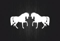 2X Sticker Sticker Car Motorcycle Scrapbooking Horse Silhouette White Die Cut Vinyl Decal
