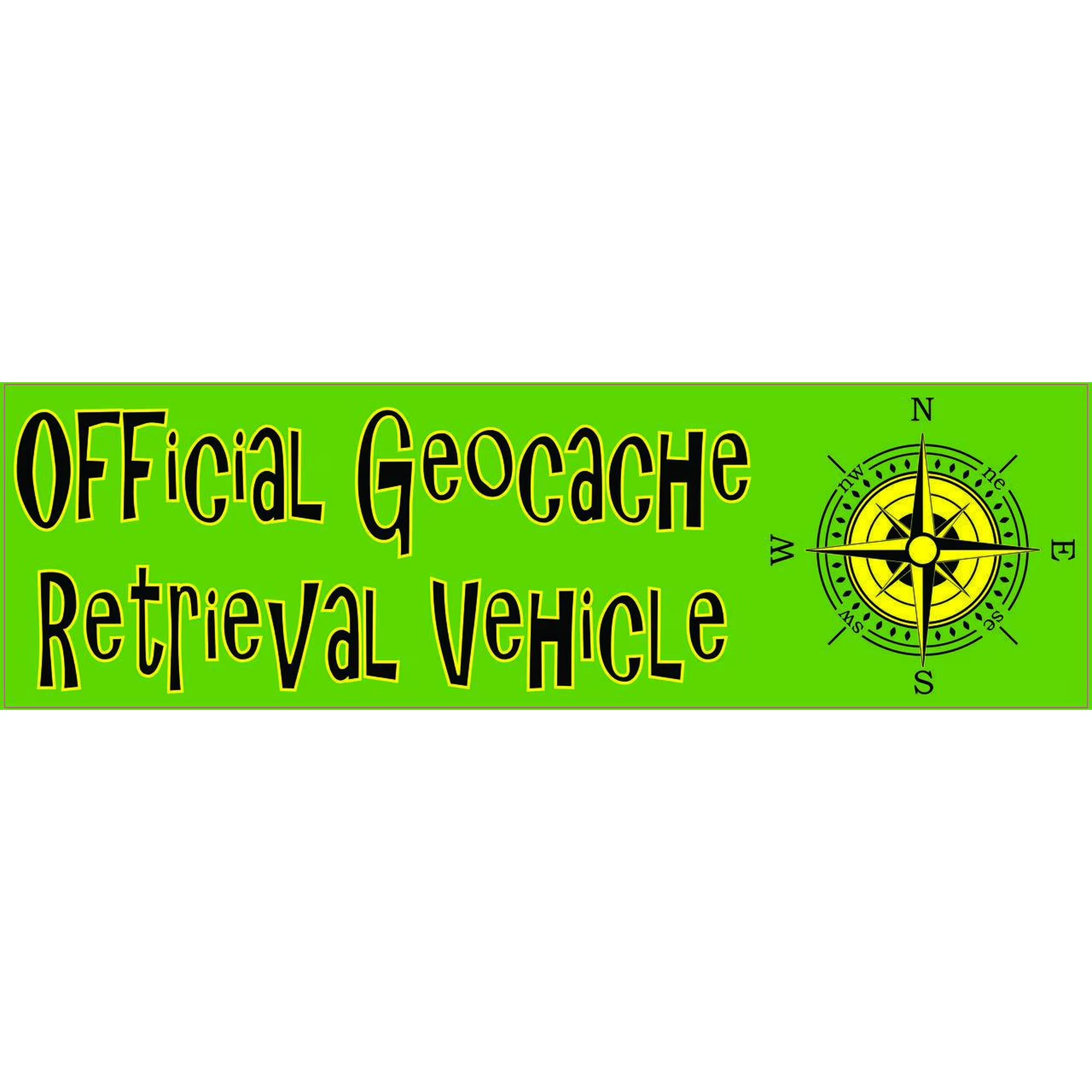Official Geocache Retrieval Vehicle Bumper Stickers Geocaching Car Decals | Die Cut Vinyl Decal/ Bumper For Windows, Cars, Trucks, Laptops, Etc.
