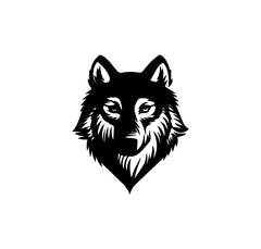 1PC Black & White Roaring Wolf Sticker Decorative Decal For Car Laptop Motorcycle Accessories Die Cut Vinyl Decal