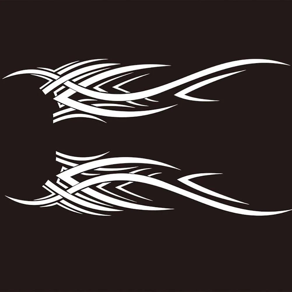 Walbest Universal Auto Car Vehicle Body 2 Side Flame Stripes Decals Stickers Decoration  Die Cut Vinyl Decal/ Bumper For Windows, Cars, Trucks, Laptops, Etc.