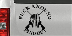 FAFO F*ck Around and Find Out Flag  Die Cut Vinyl Decal