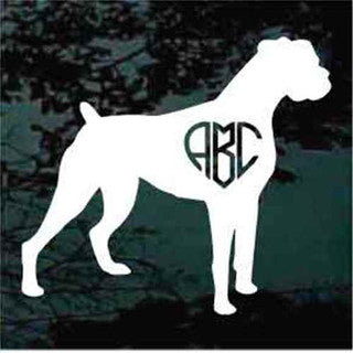 Boxer Monogram Decals | Die Cut Vinyl Decal