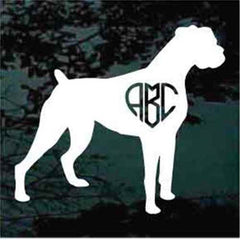 Boxer Monogram Decals | Die Cut Vinyl Decal