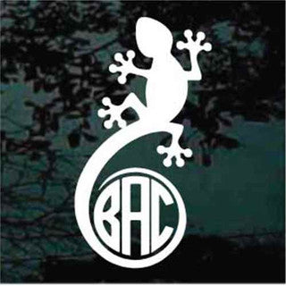 Gecko Lizard Monogram Decals | Die Cut Vinyl Decal