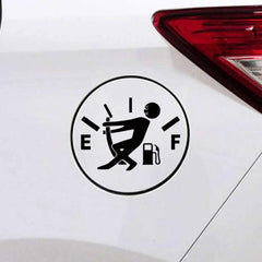 Funny Car Sticker Pull Fuel Tank Pointer Ef Fuel Tank Car Sticker Die Cut Vinyl Decal/ Bumper For Windows, Cars, Trucks, Laptops, Etc.