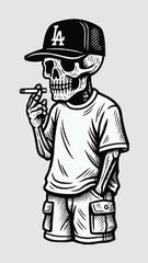 Skeleton Logos Die Cut Vinyl Decal