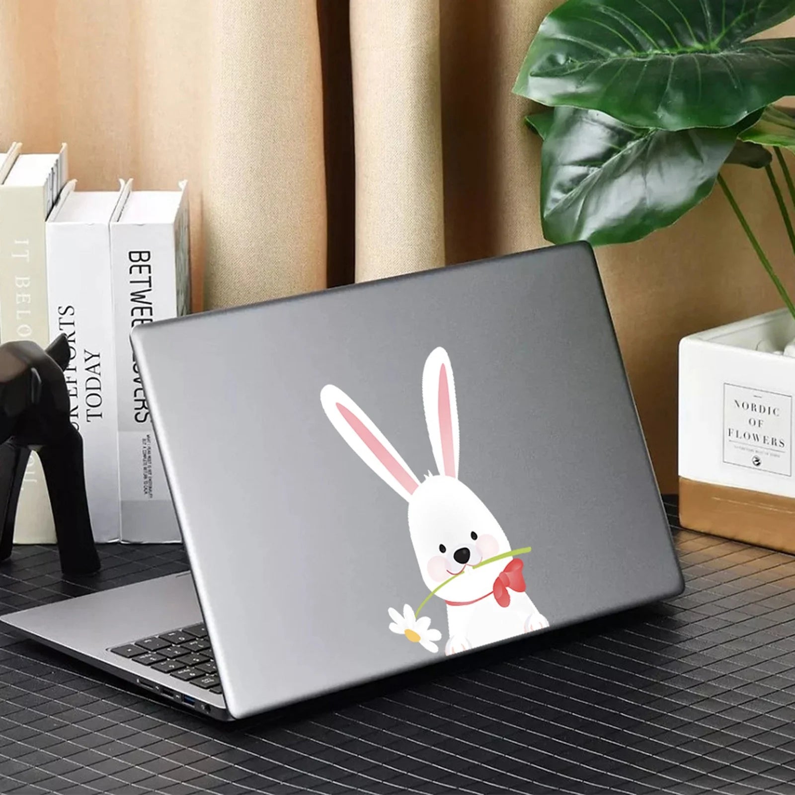 Hometravel Easter Bunny Car Decals, Waterproof Die Cut Vinyl Decal
