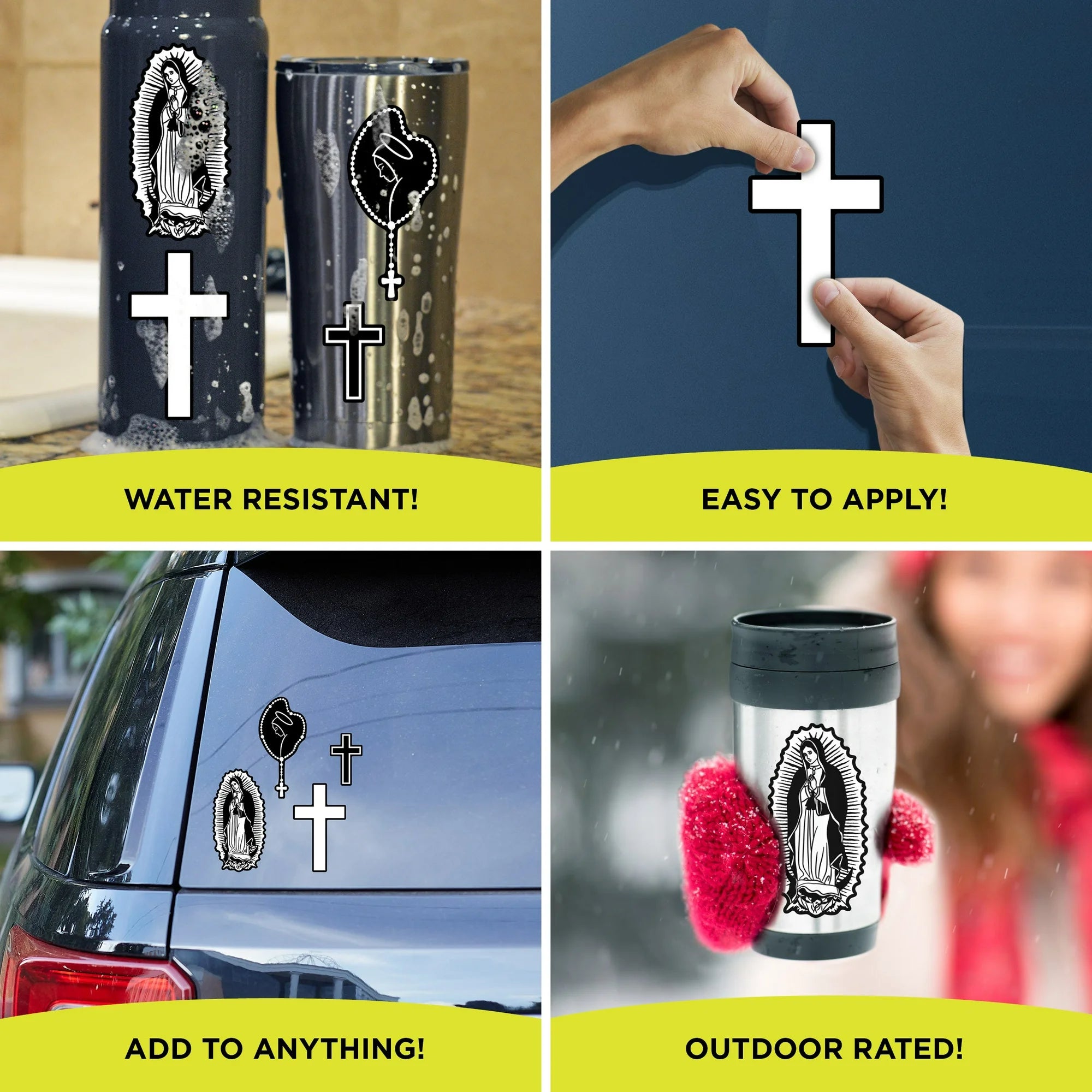 Auto Drive Religious Vinyl Car Decals  Die Cut Vinyl Decal/ Bumper For Windows, Cars, Trucks, Laptops, Etc.
