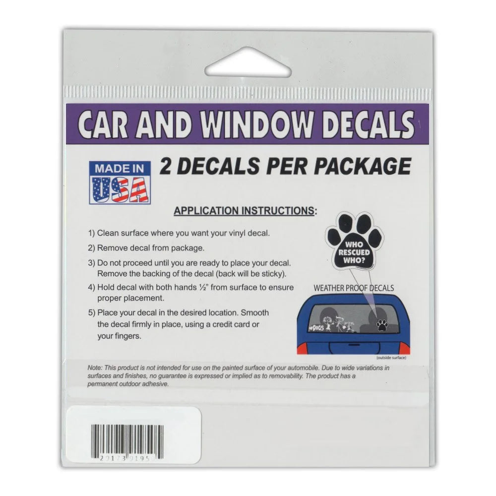 Window Decals, 2-Pack, Rescue is Our Favorite Breed   Die Cut Vinyl Decal/ Bumper For Windows, Cars, Trucks, Laptops, Etc.