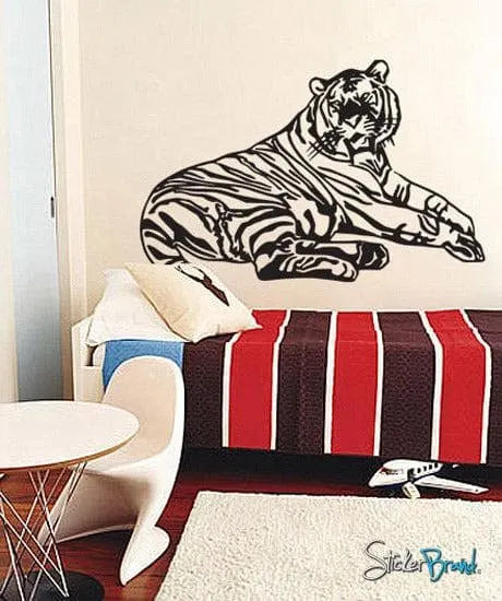 Vinyl Wall Decal Sticker Safari Tiger Die Cut Vinyl Decal