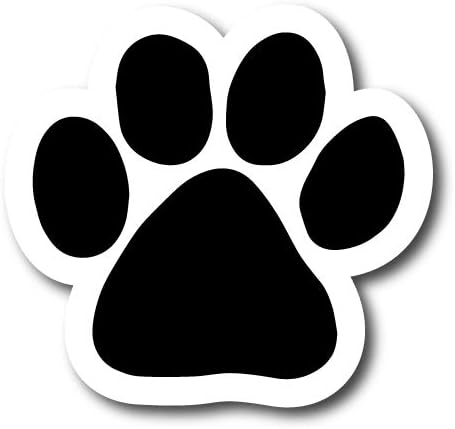 Magnet Me Up: Black Pawprint Magnet Decal Die Cut Vinyl Decal