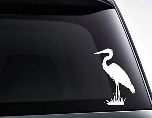 Fprqlyze Great Blue Heron Wading Bird Vinyl Die Cut Vinyl Decal
