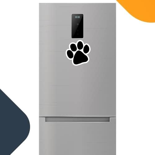 Magnet Me Up: Black Pawprint Magnet Decal, Die Cut Vinyl Decal