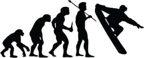 Evolution of Snowboarding Snowboard Sports Car Truck Window Decor Decal Sticker For Windows, Cars, Trucks, Laptops, Etc.