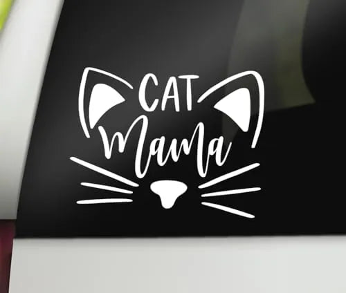 Cat Mama Decal | Cute Cat Vinyl Decal Die Cut Vinyl Decal
