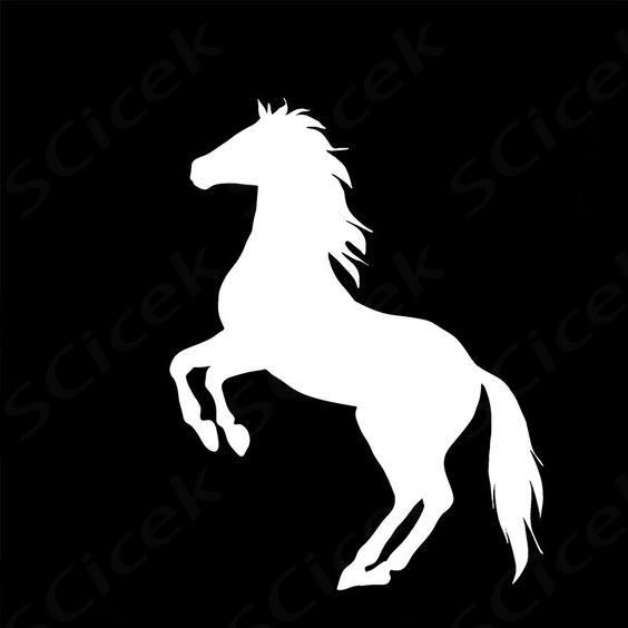Rearing Horse Silhouette Country Die Cut Vinyl Decal