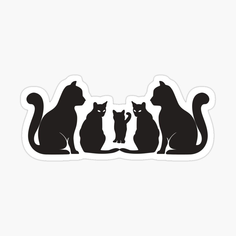 'Black cat' Glossy Sticker by Jasmin  Die Cut Vinyl Decal