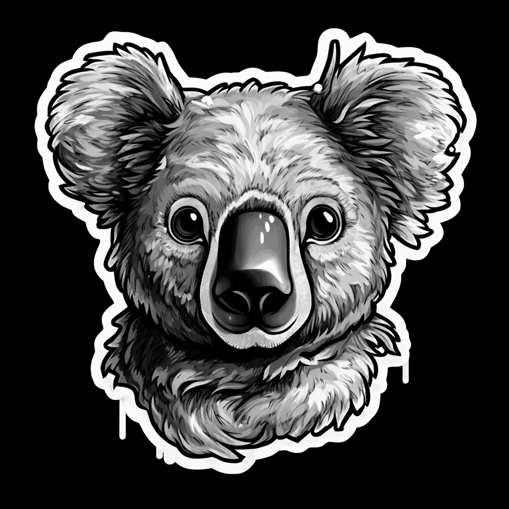 Koala Bear Die Cut Vinyl Decal/ Bumper For Windows, Cars, Trucks, Laptops, Etc.