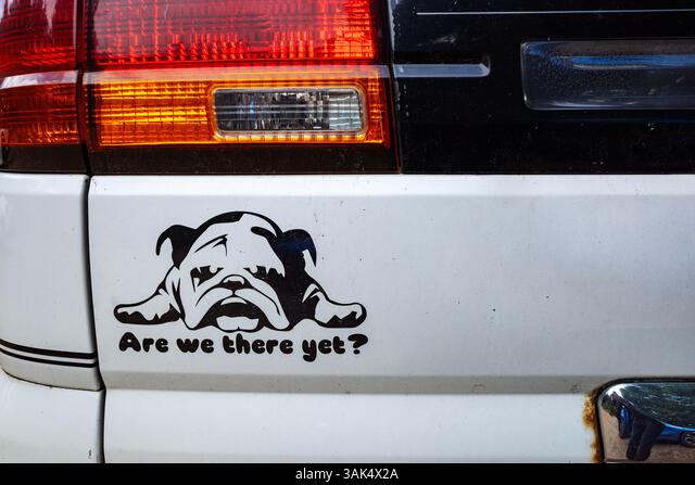 Are we there yet car sticker Die Cut Vinyl Decal