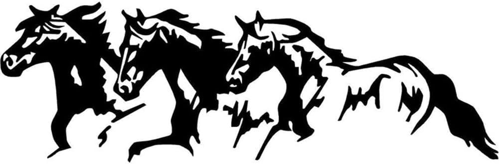 Black Running Horses Self-Adhesive Sticke Decal Big Promotion Fashion Car Vehicle Self-Adhesive Sticker Waterproof Decal Decor Die Cut Vinyl Decal